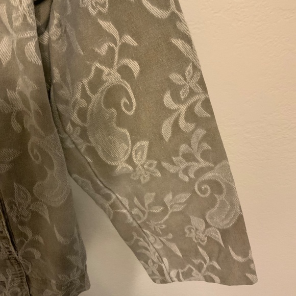 Denim & Co Blazer Jacket Women’s Medium Floral - Picture 9 of 13